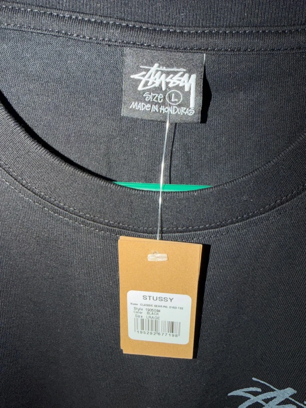100% Authentic Brand New Stussy Short Sleeve “Classic Gear” T Shirt Men’s Large - Picture 6 of 7